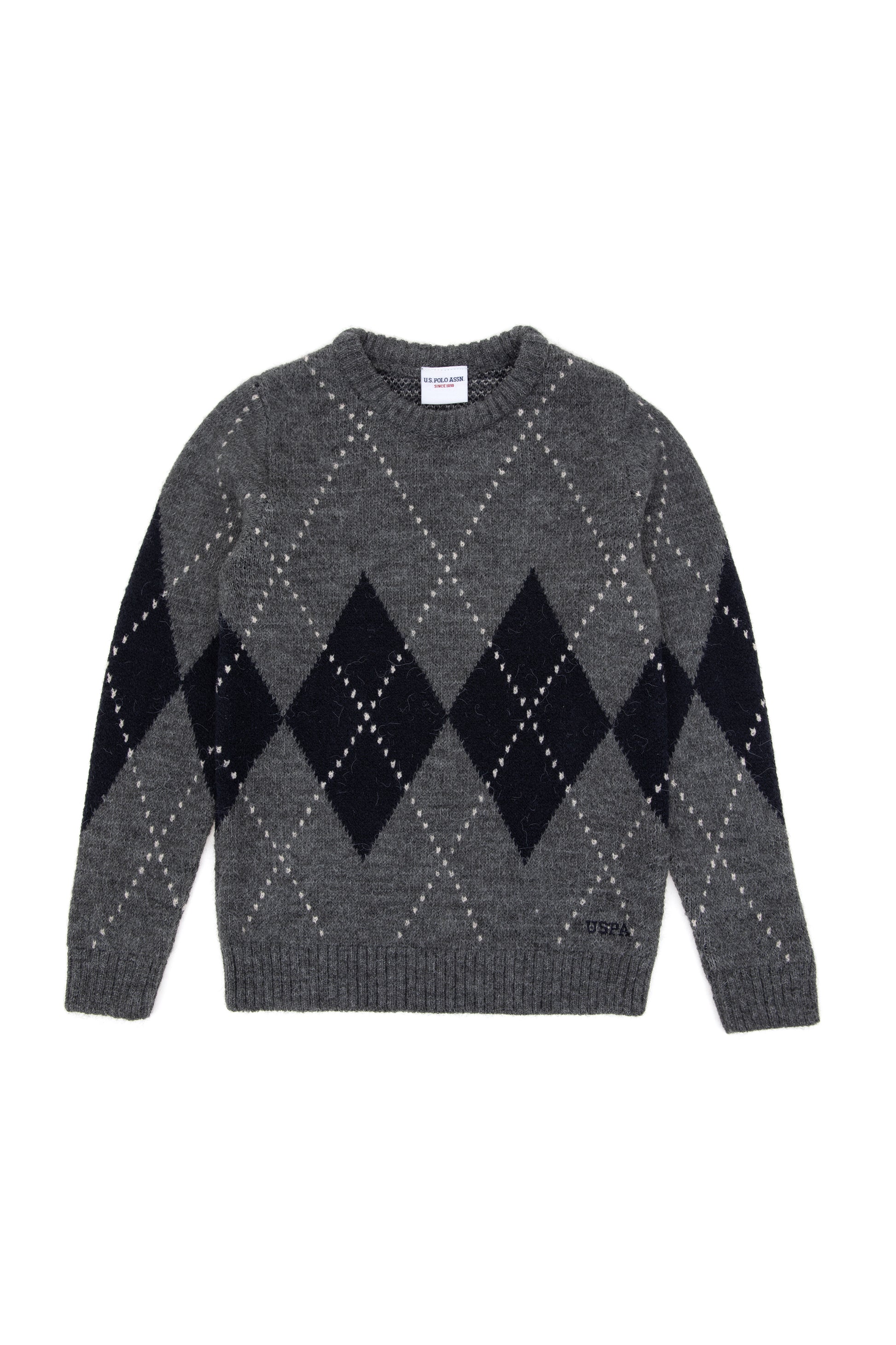 Boy's Light Grey Melange Sweater