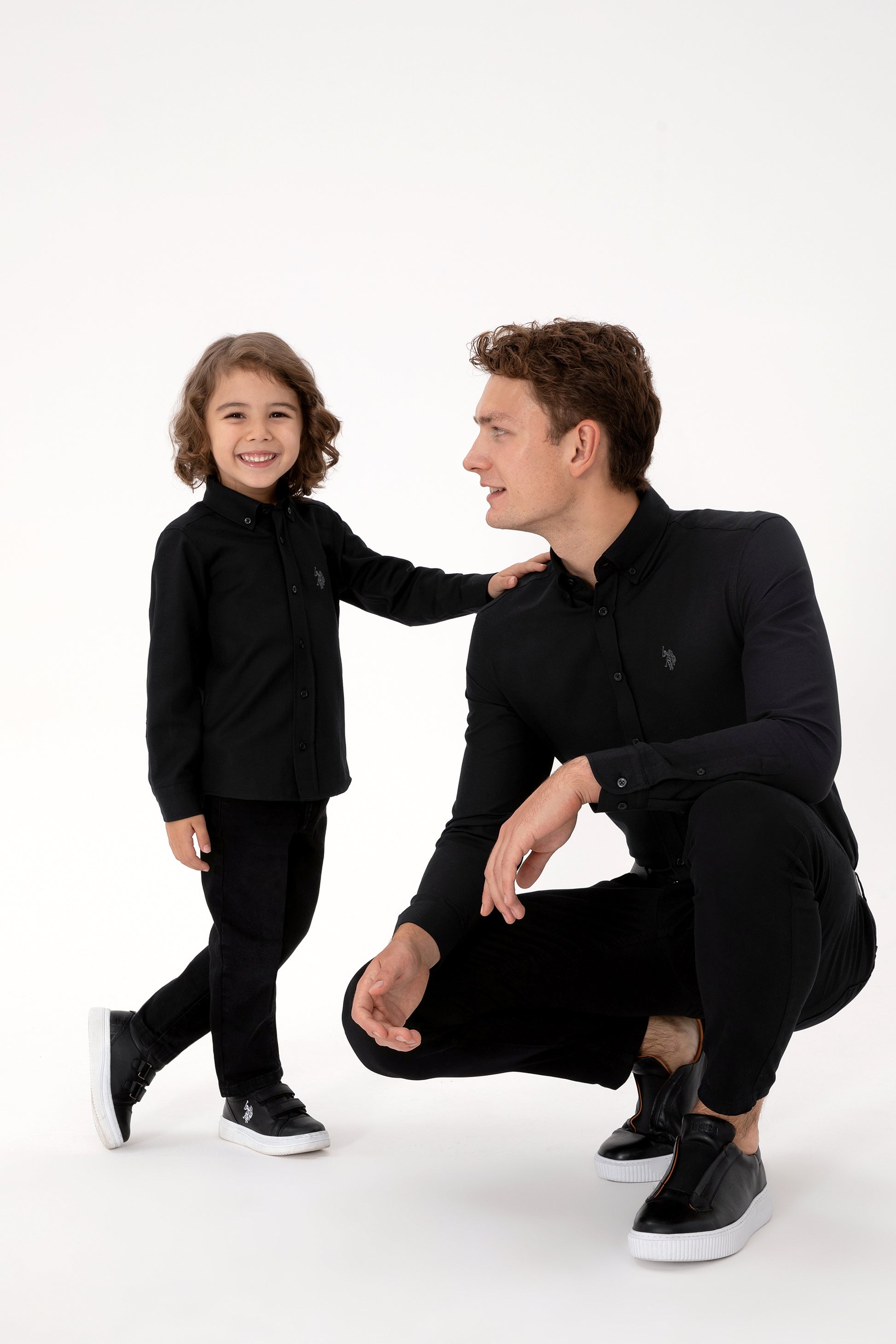 Men's Black Long Sleeve Basic Shirt