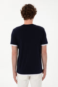 Men's Regular Fit Crew Neck Navy T-Shirt