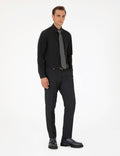 Black Slim Fit Long Sleeve Basic Shirt
