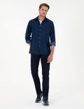 Navy Blue Regular Fit Jeans Shirt