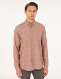 Orange Regular Fit Long Sleeve Shirt