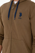 Men's Khaki Knitted Cardigan