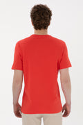 Men's Regular Fit Crew Neck Red T-Shirt
