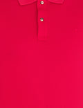 Red Slim Fit Polo Neck Mercerized T-Shirt