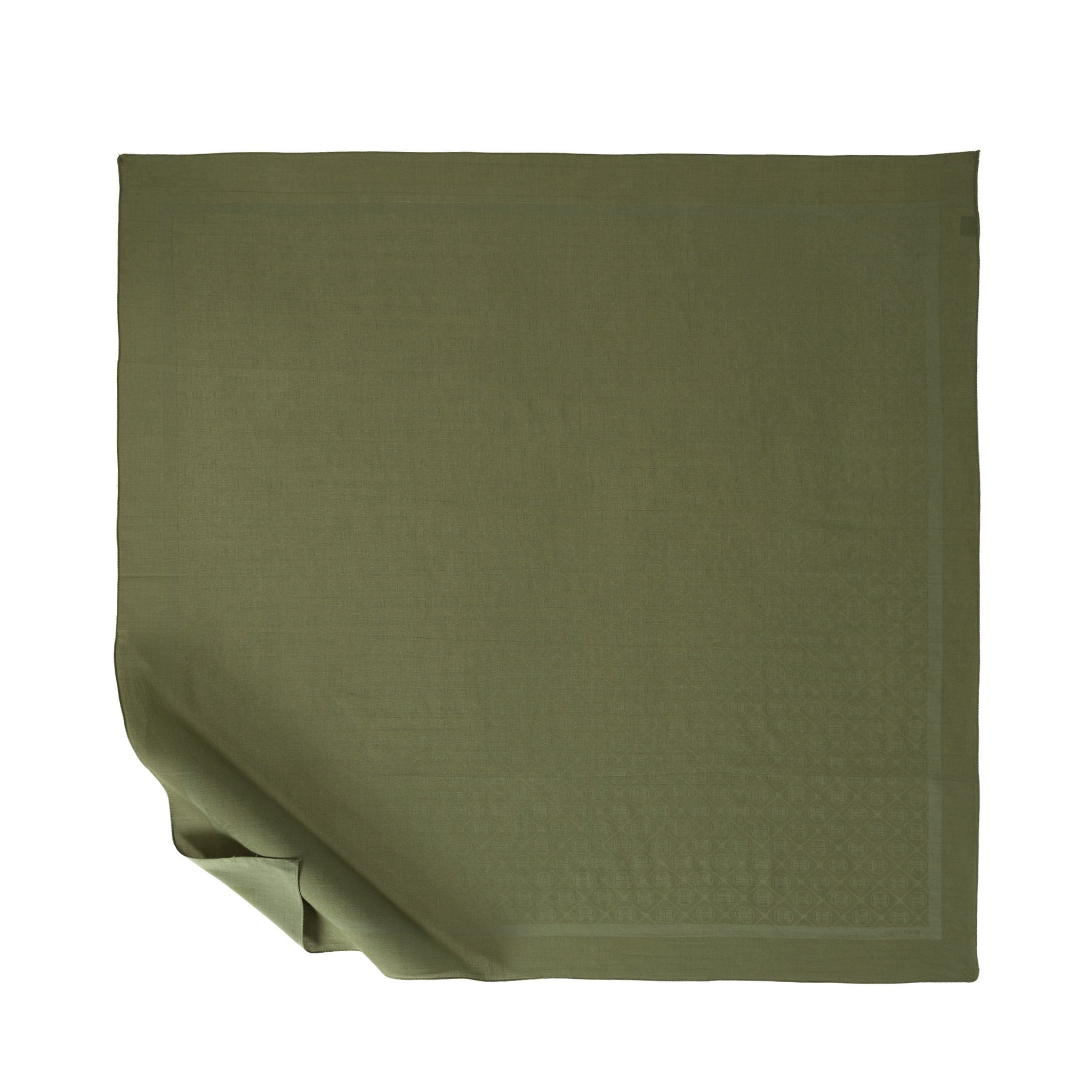 Green Cotton Blended Scarf