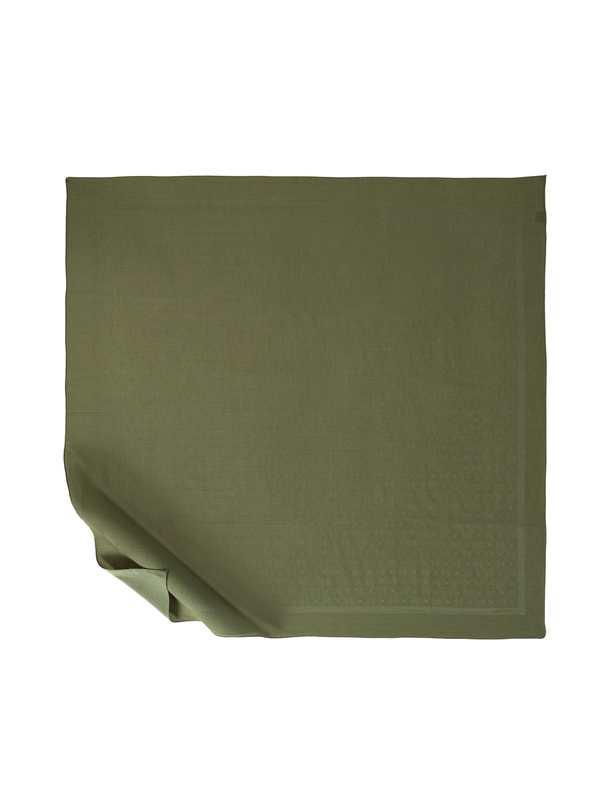 Green Cotton Blended Scarf