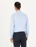 Light Blue Slim Fit Long Sleeve Basic Shirt