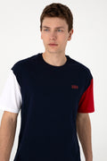 Men's Comfort Fit Crew Neck Navy T-Shirt