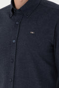 Men's Navy Blue Long Sleeve Shirt