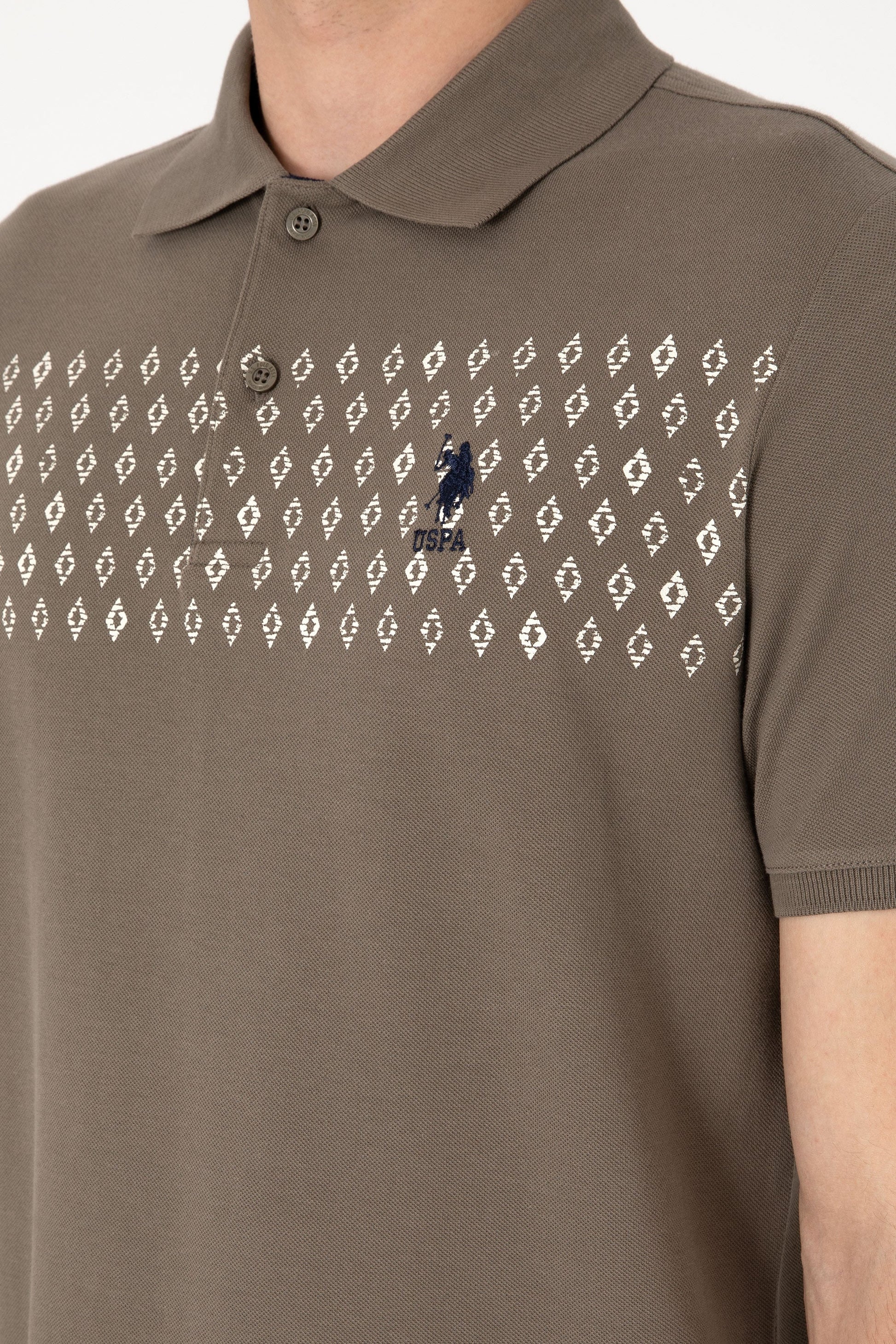 U.S. Polo Assn. - Men's Regular Fit Polo Neck Mink T-Shirt