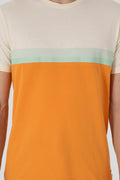 Men's Regular Fit Crew Neck Orange T-Shirt