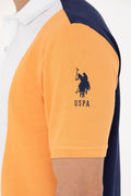 Men's Orange Polo Neck T-Shirt