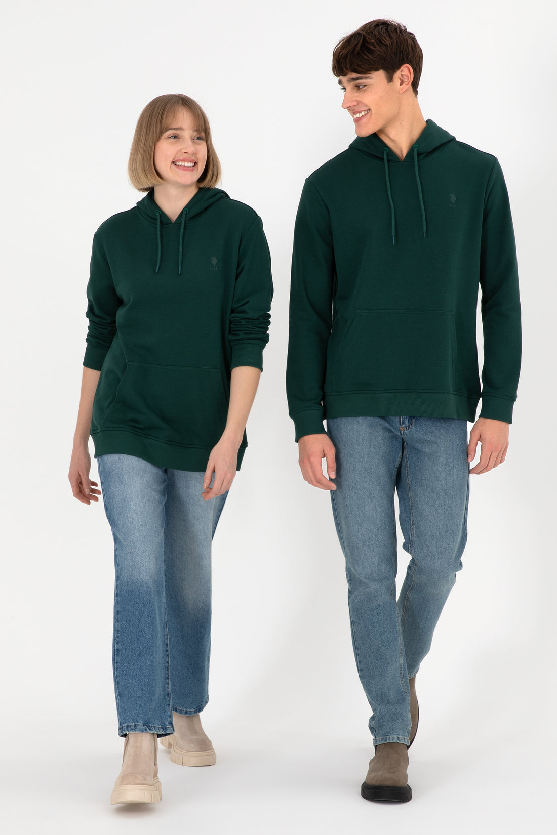 Men's Dark Green Basic Sweatshirt