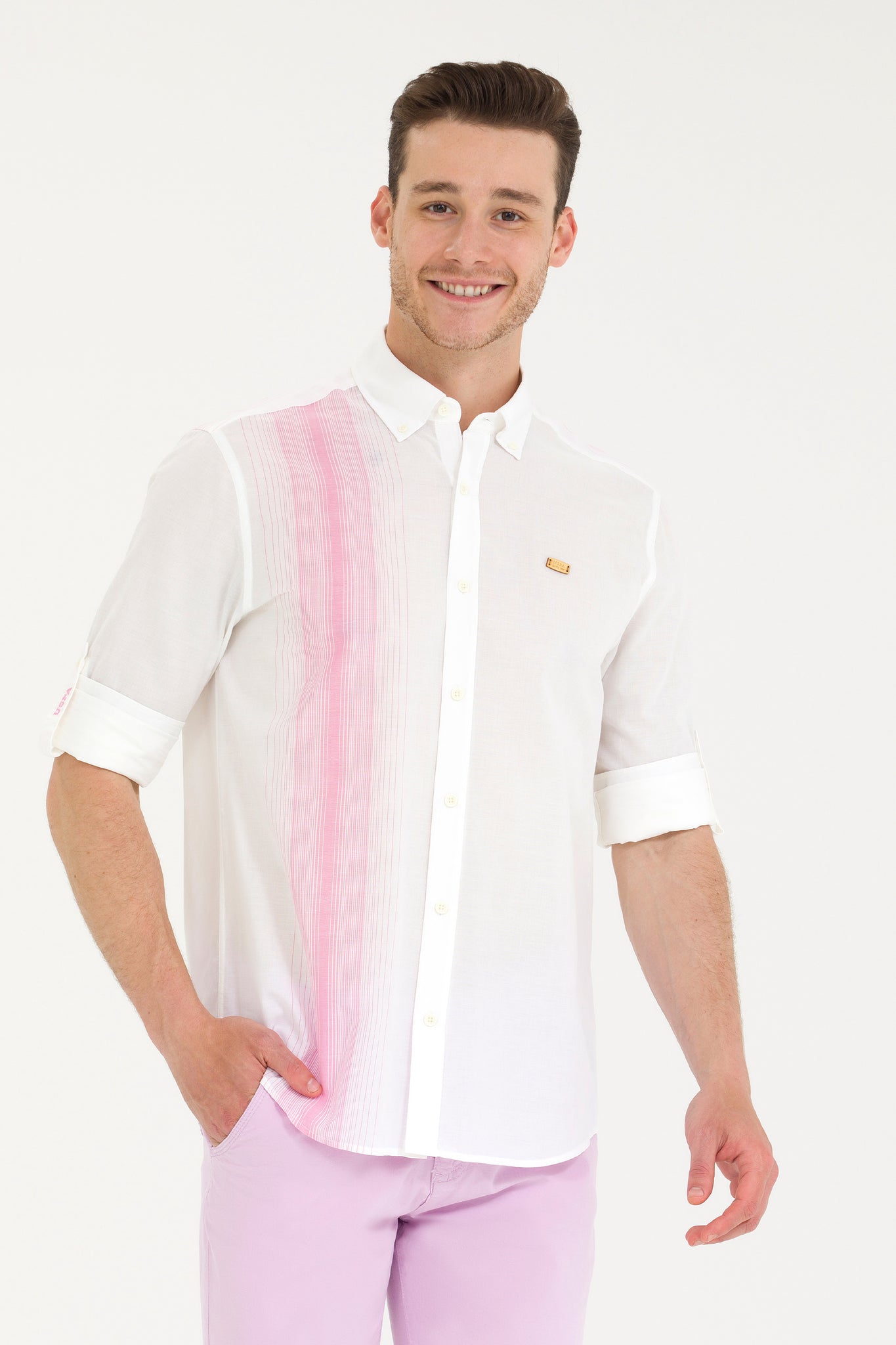 Men's White Long Sleeve Shirt
