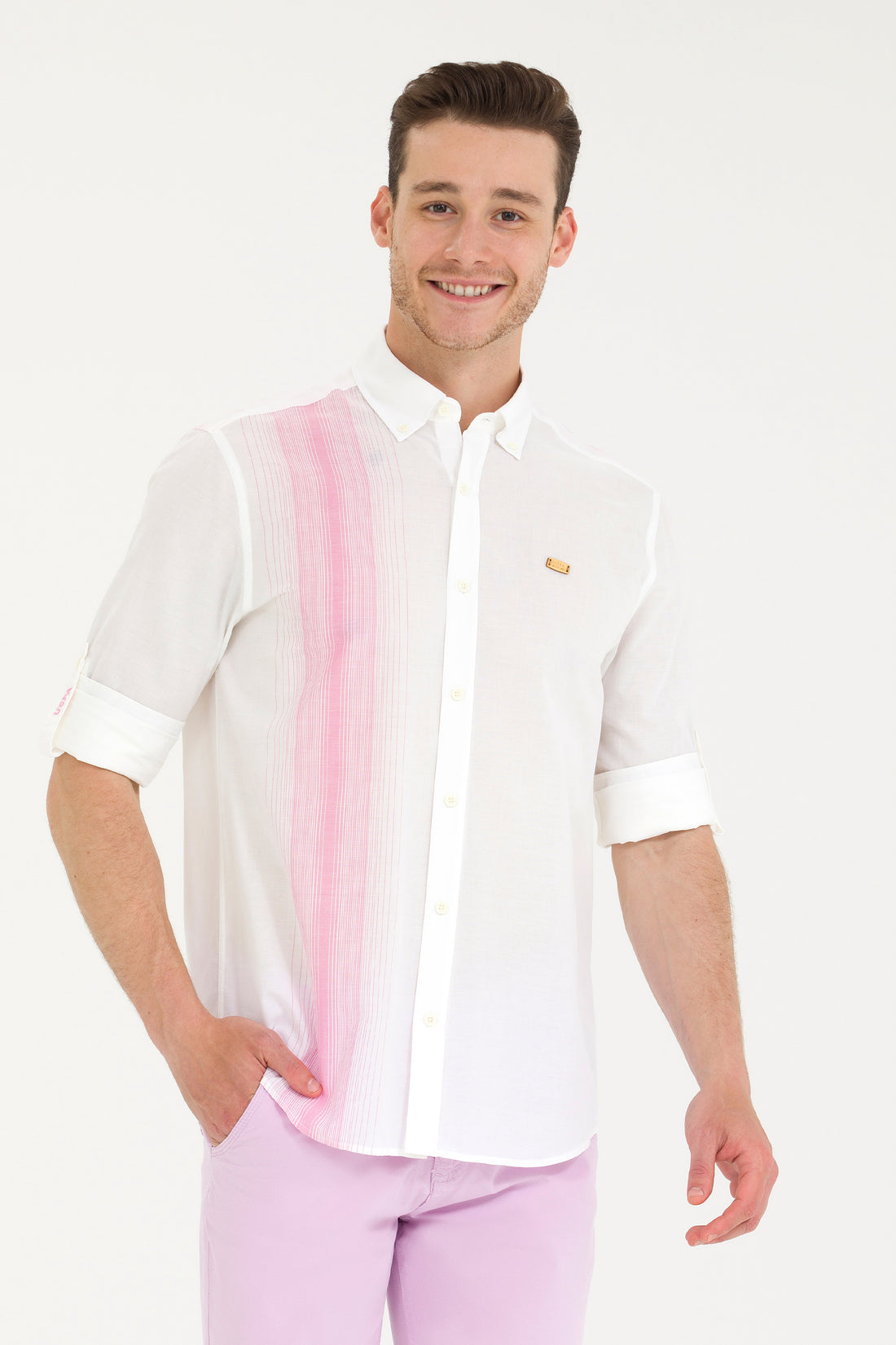 Men's White Long Sleeve Shirt