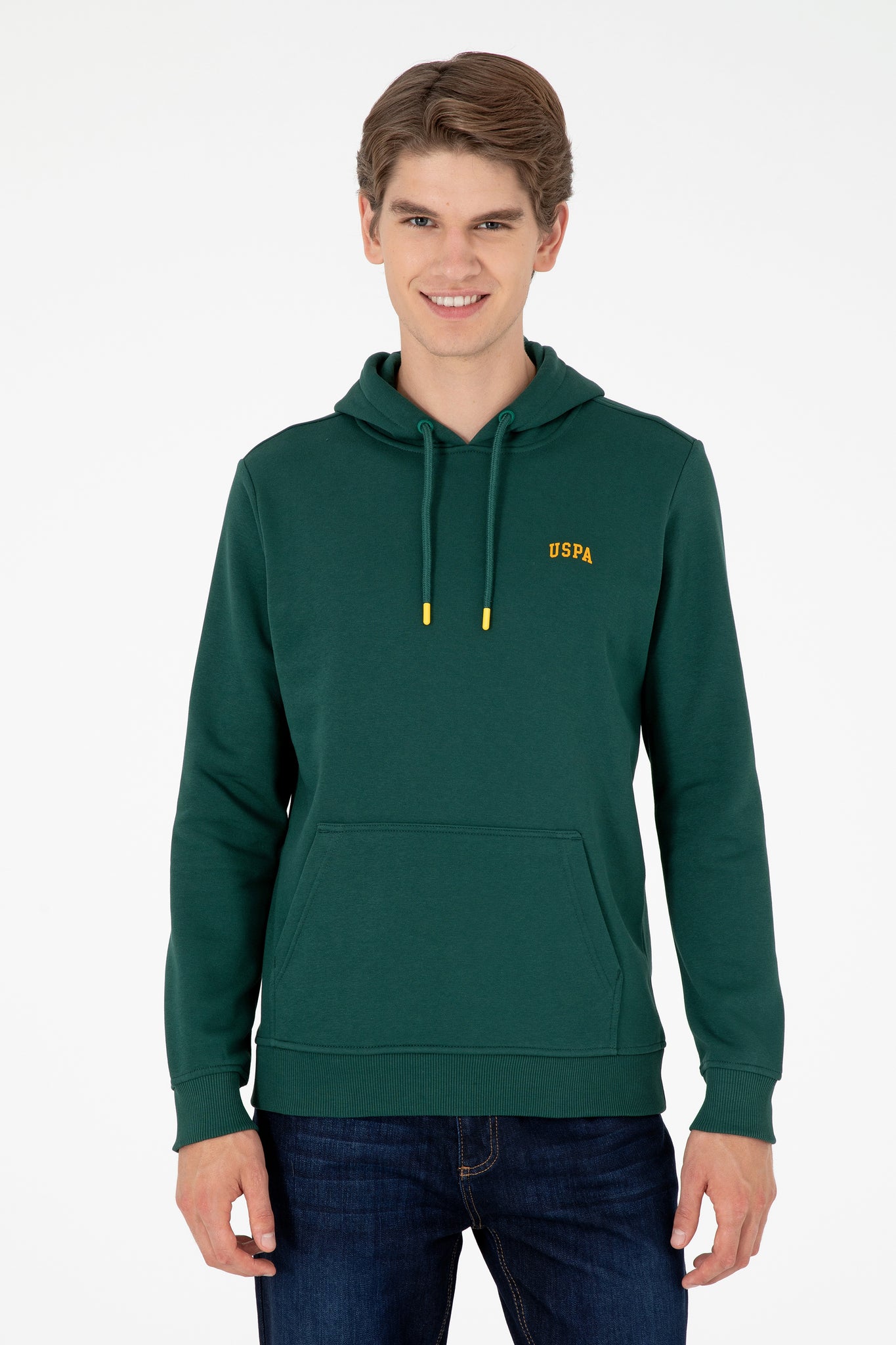 Men's Dark Green Basic Sweatshirt