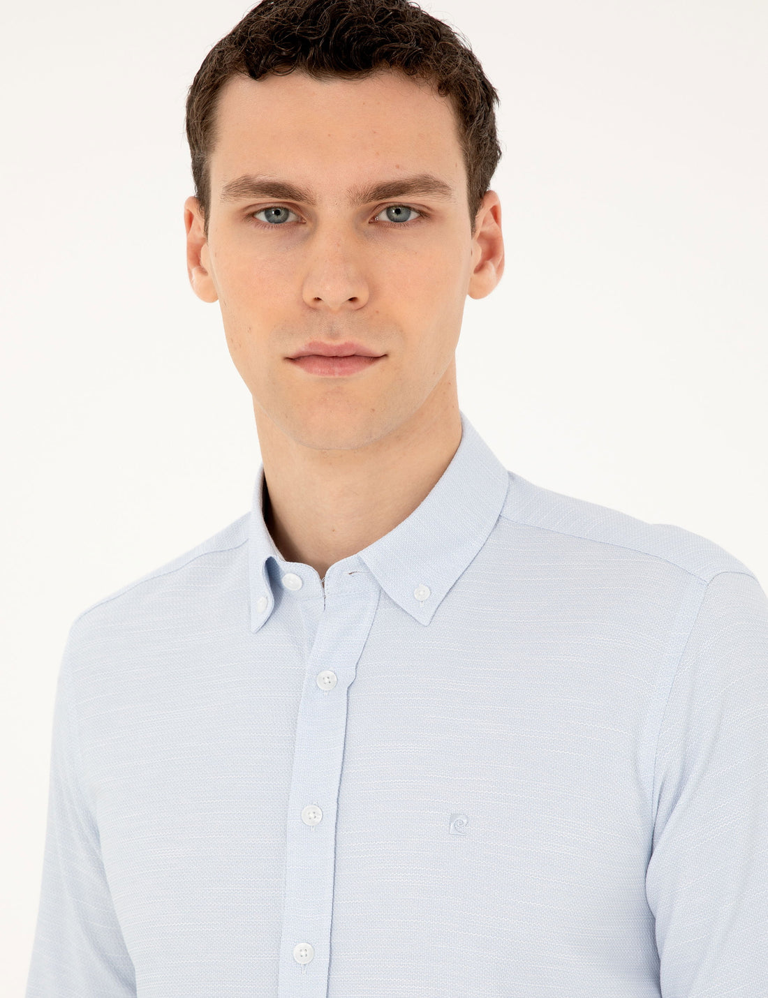 Light Blue Slim Fit Long Sleeve Shirt