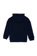 Boy's Navy Blue Hooded Sweatshirt with Zipper