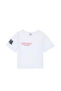 Girls' White Crew Neck T-Shirt