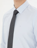 Light Blue Slim Fit Long Sleeve Basic Shirt