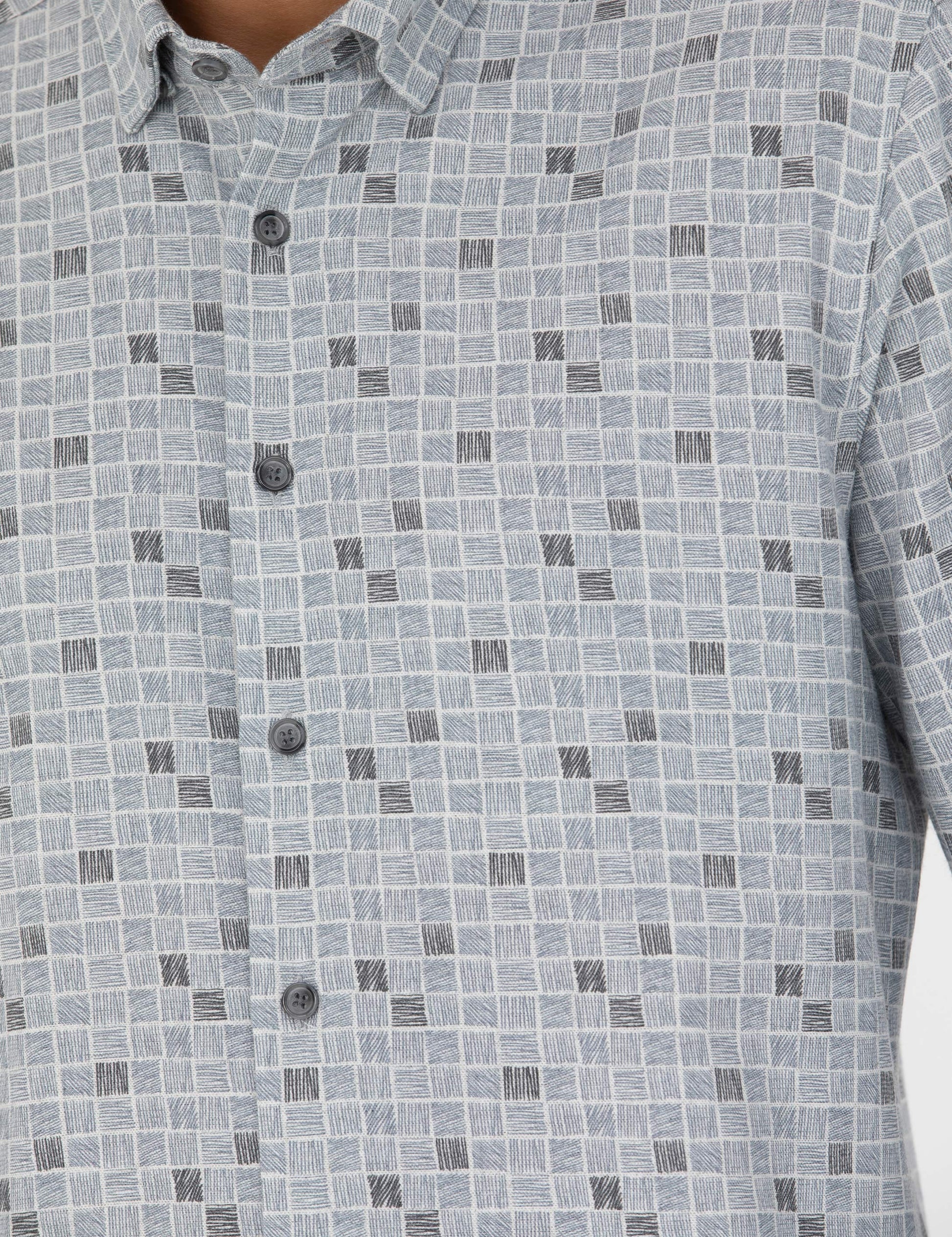 Blue Slim Fit Long Sleeve Shirt