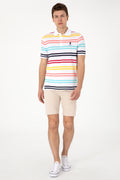 Men's Regular Fit Polo Neck White T-Shirt