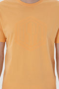 Men's Regular Fit Crew Neck Orange T-Shirt