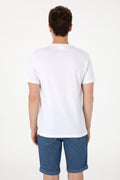 Men's Regular Fit White Crew Neck T-Shirt