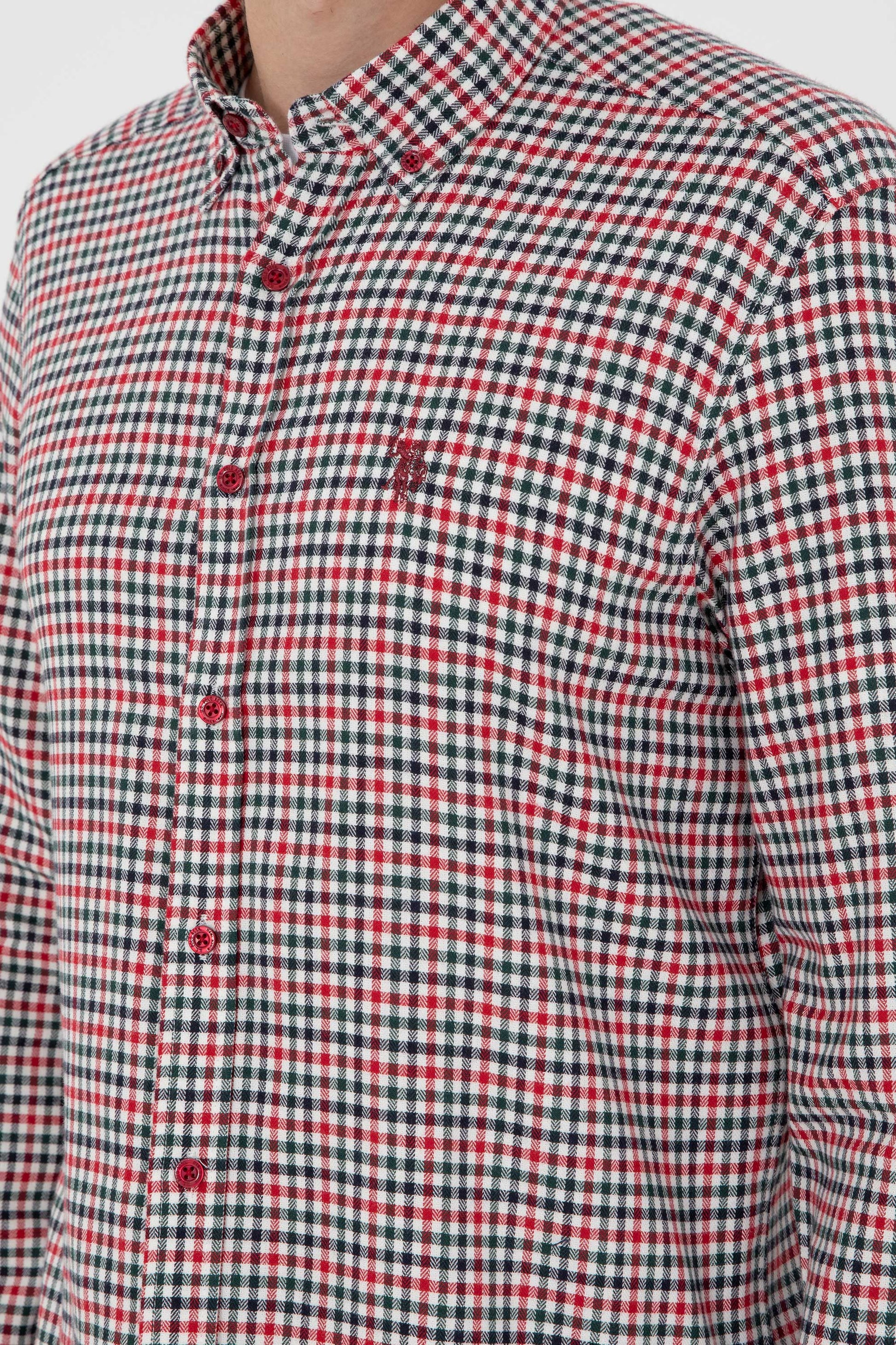 Men's Red Long Sleeve Shirt