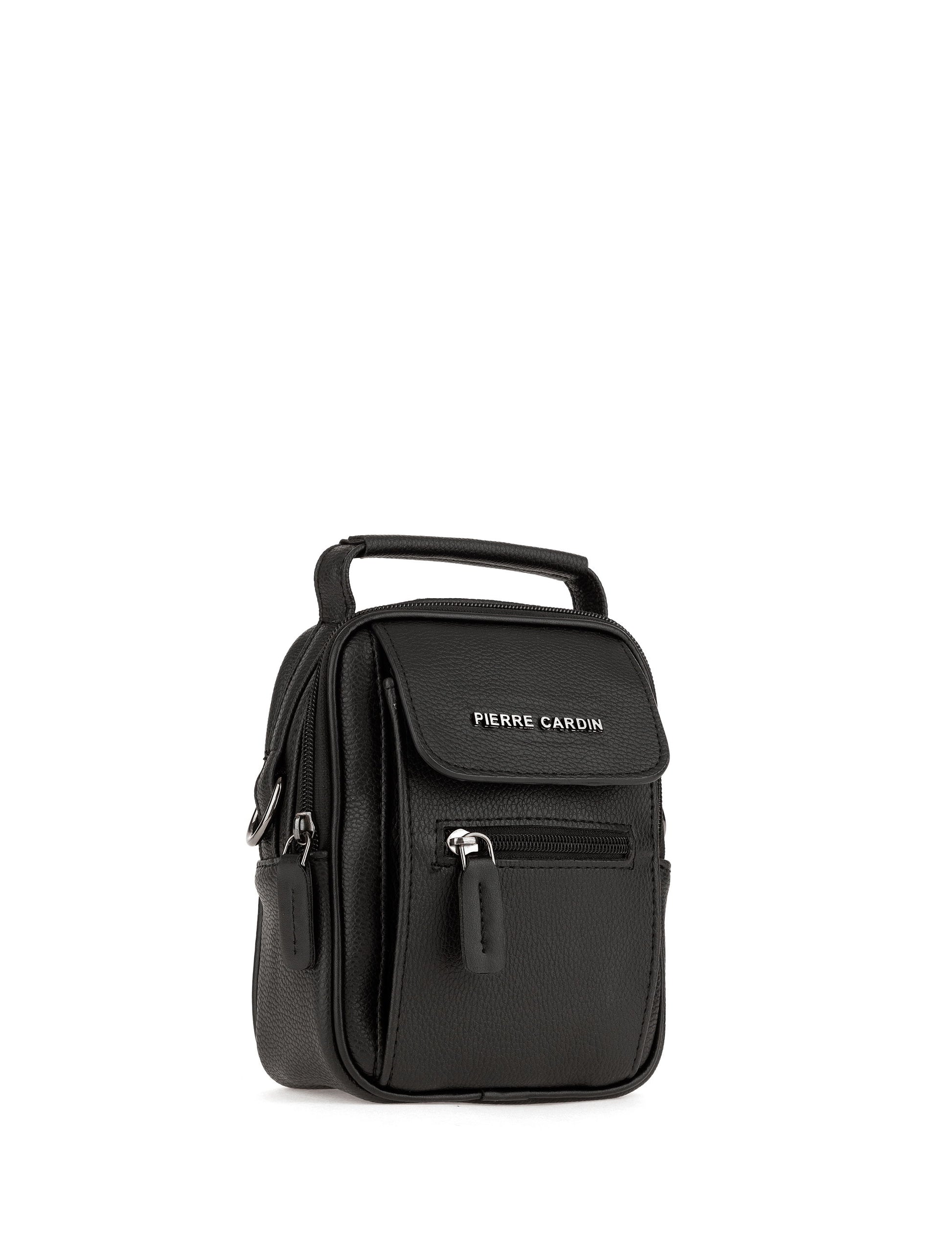 Men's Black Strap Handbag