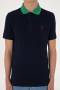 U.S. Polo Assn. - Men's Regular Fit Polo Neck Navy T-Shirt