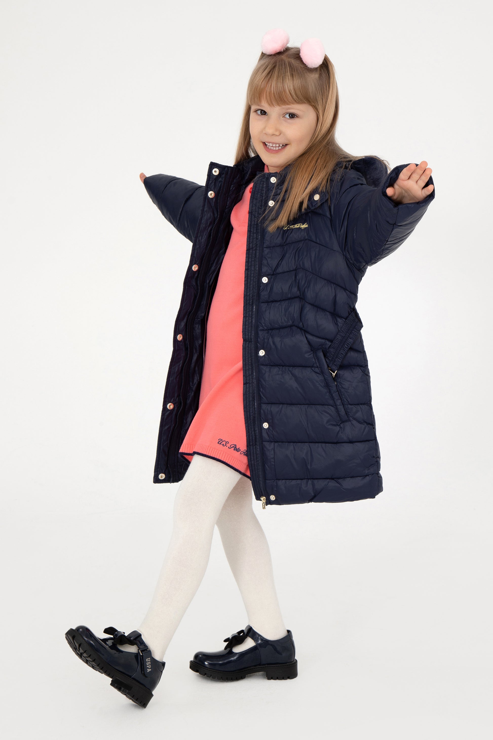 Girl's Navy Blue Coat