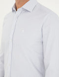 Navy Blue Slim Fit Long Sleeve Shirt
