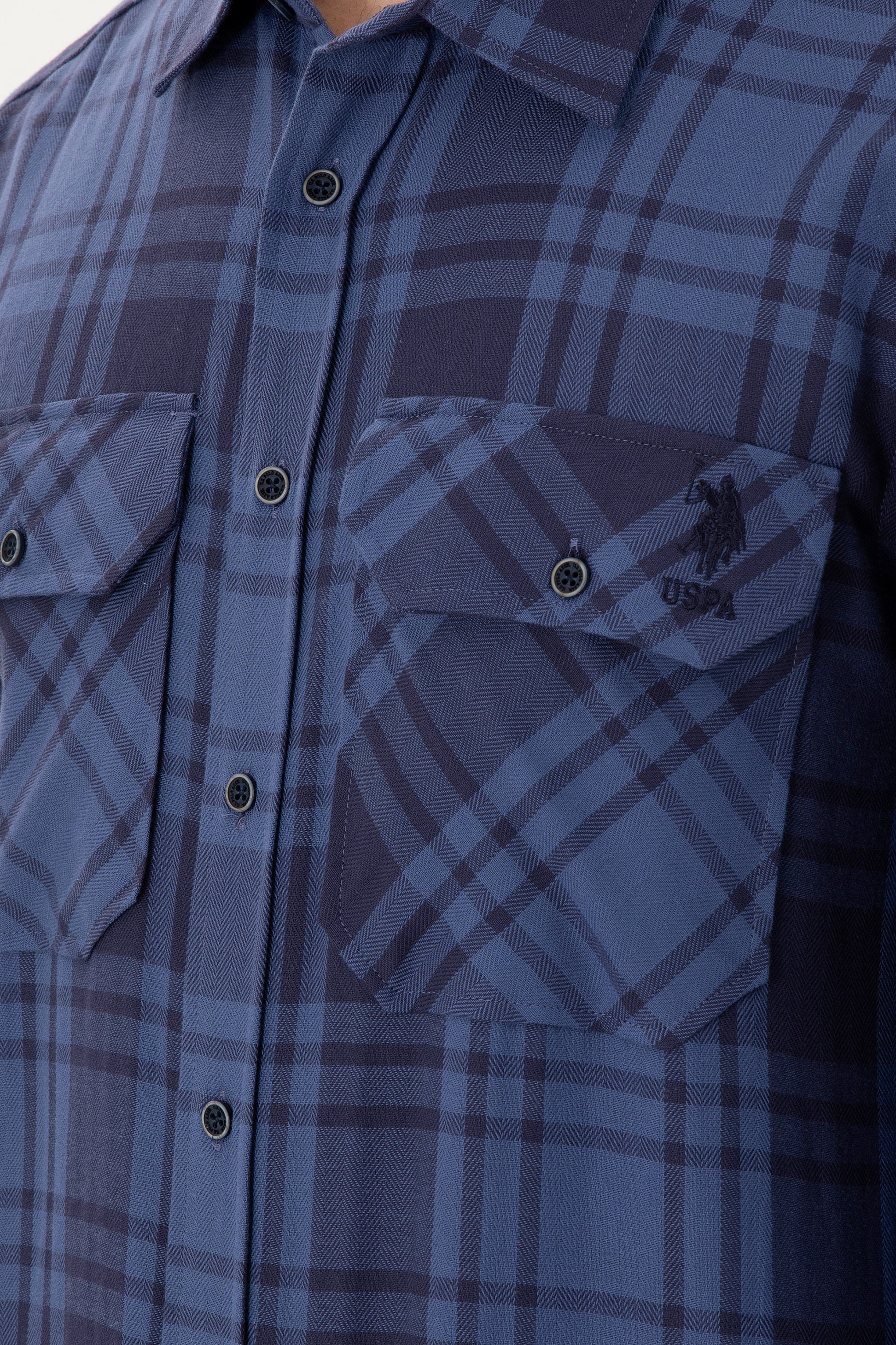 Men's Indigo Long Sleeve Shirt