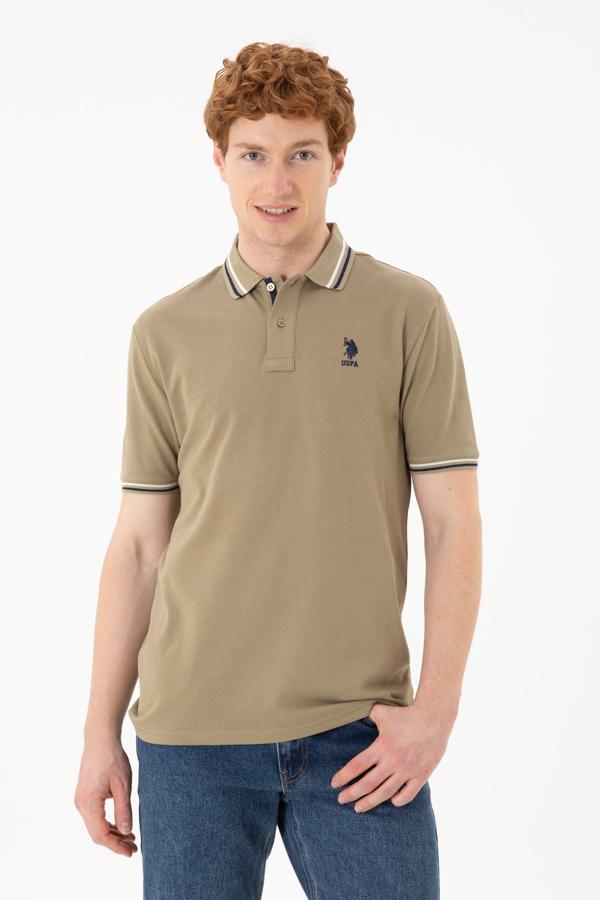 Men's Khaki Basic T-Shirt