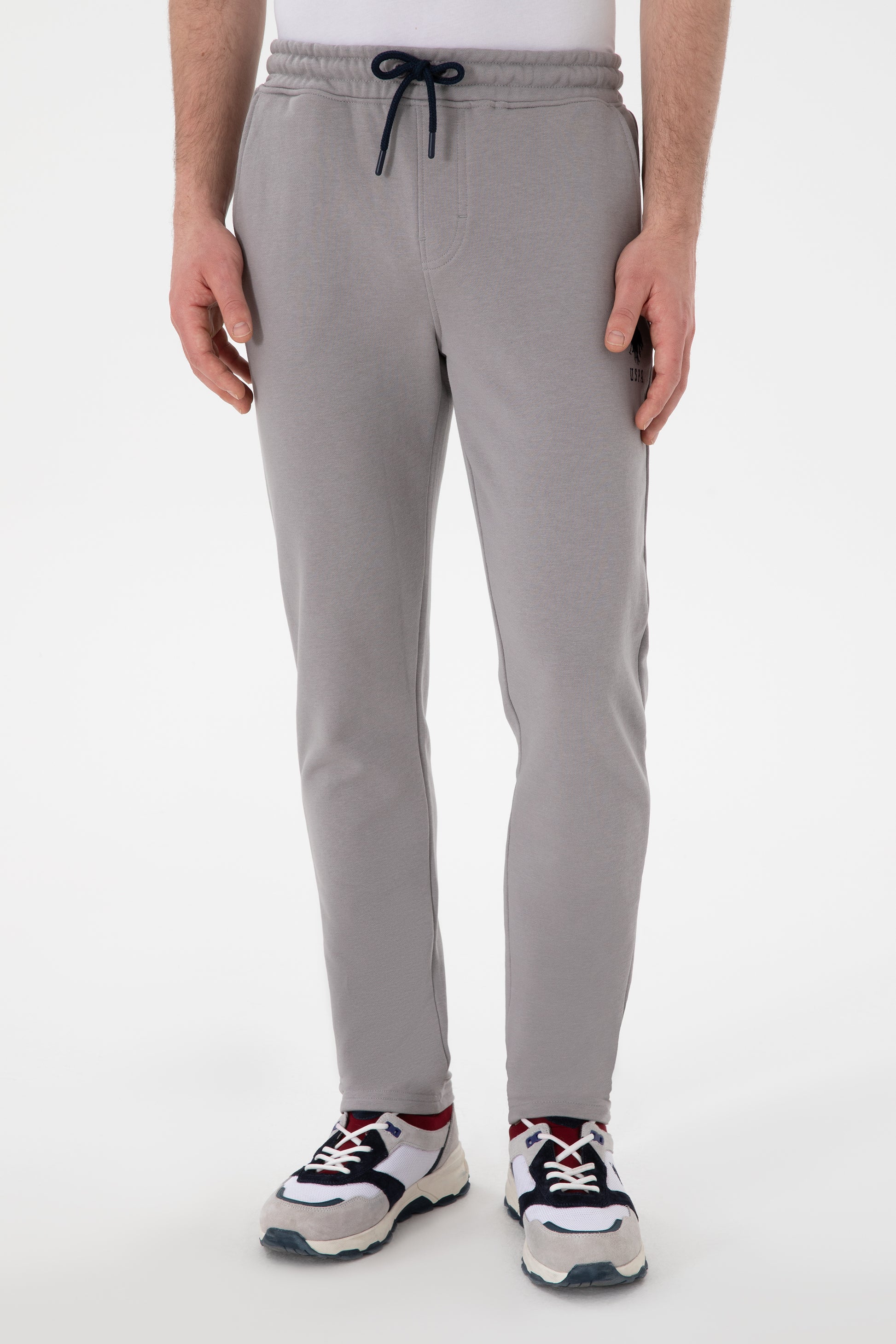 Men's Slim Fit Straight Leg Grey Sweatpants