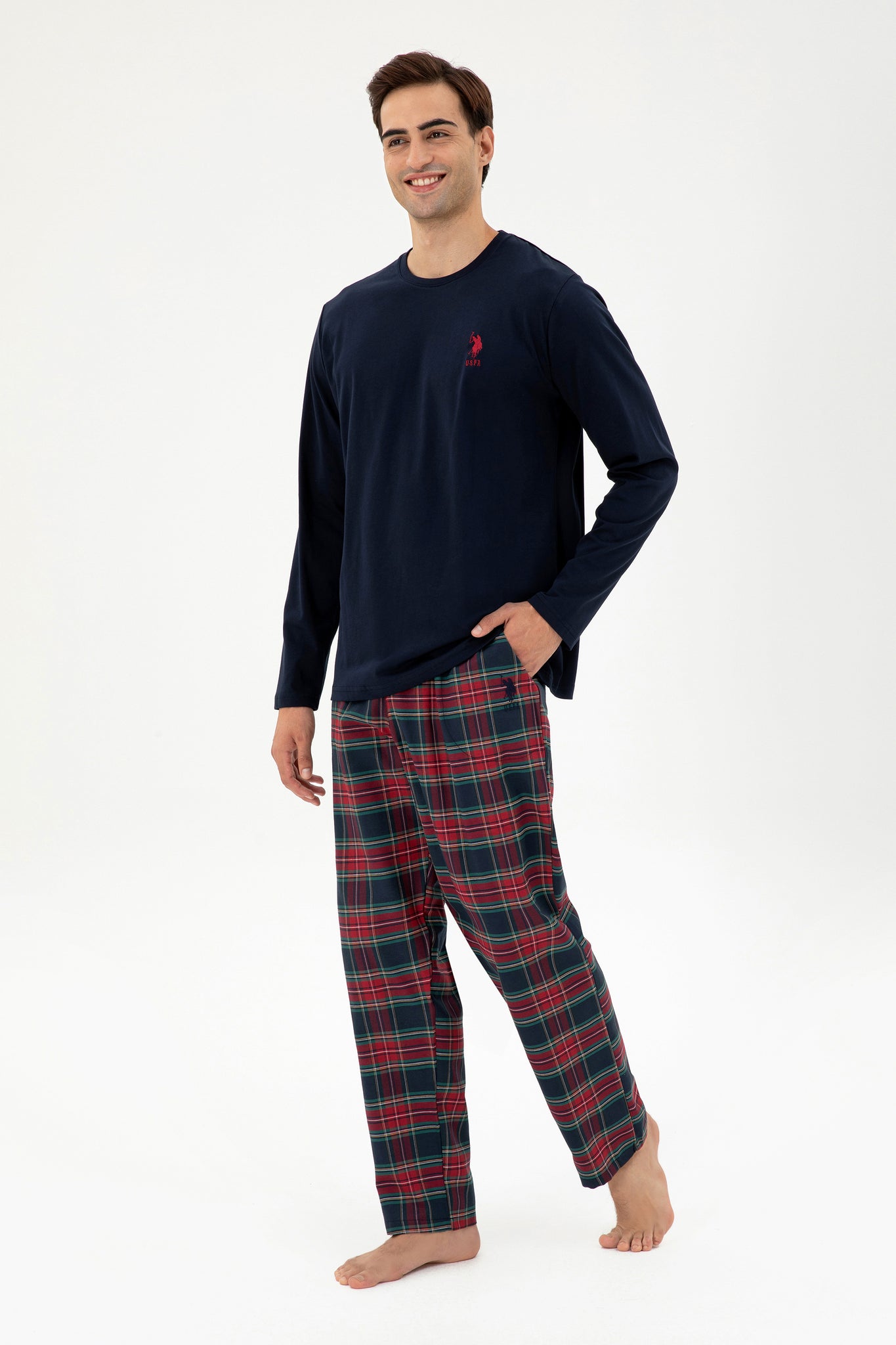 Men's Navy Blue Pajama Set