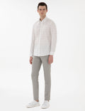 Khaki Slim Fit Long Sleeve Shirt