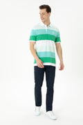 Men's Green Polo Neck T-Shirt