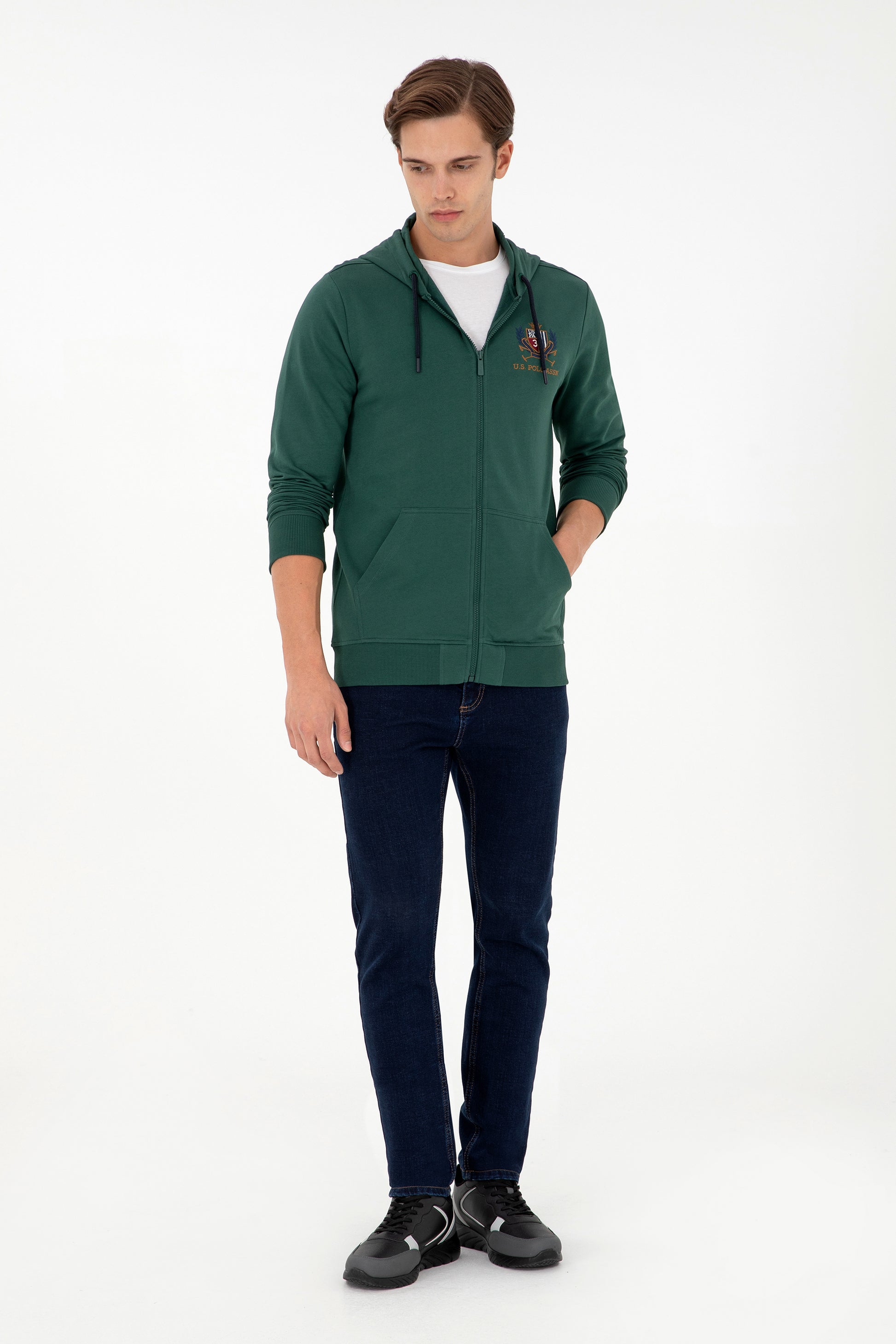 Men's Dark Green Knitted Cardigan