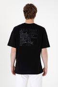 Men's Oversize Fit Crew Neck Black T-Shirt