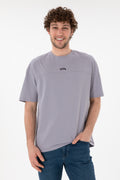 Men's Comfort Fit Crew Neck Grey T-Shirt