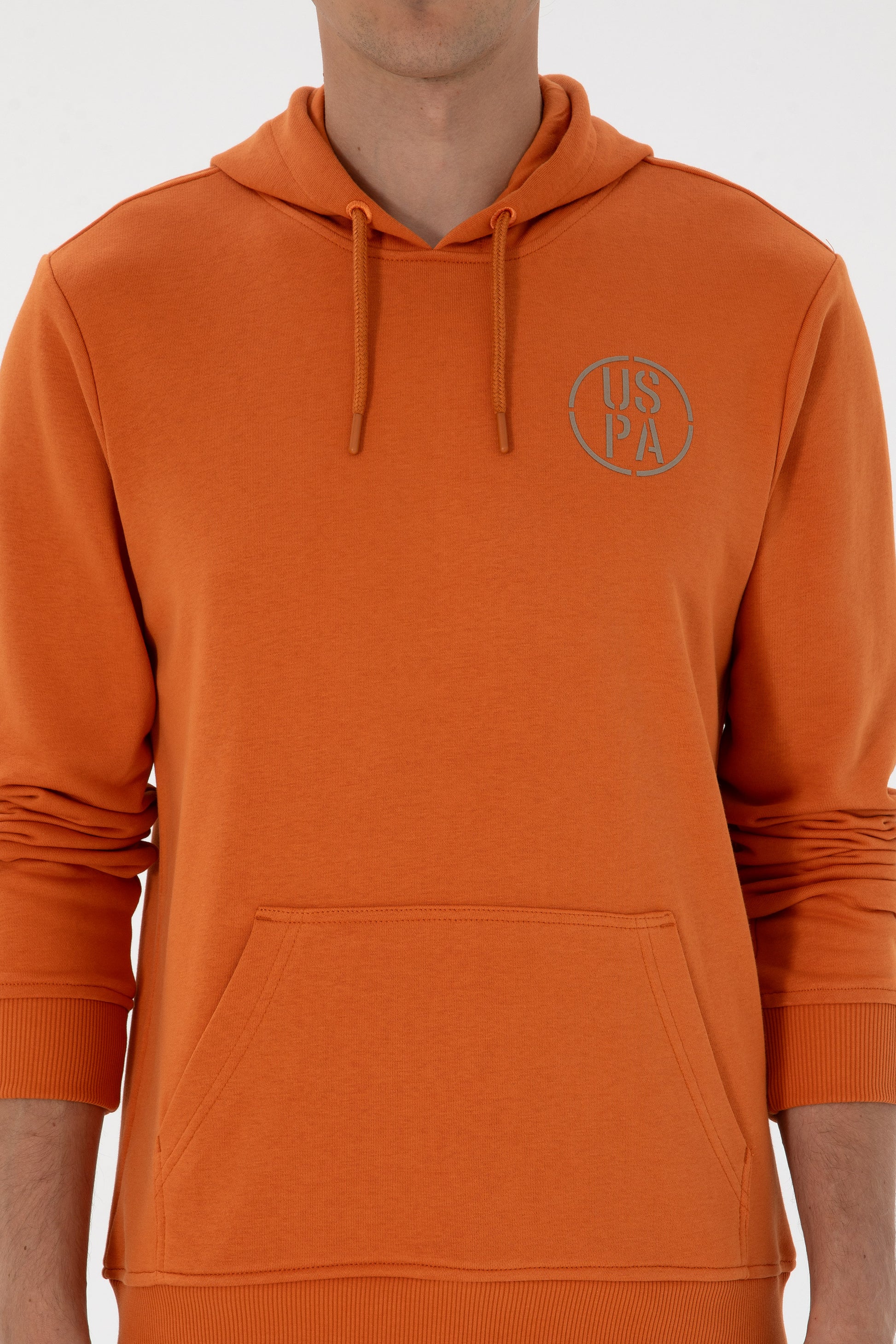 Erkek Regular Fit Kapişonlu Bakır Sweatshirt
