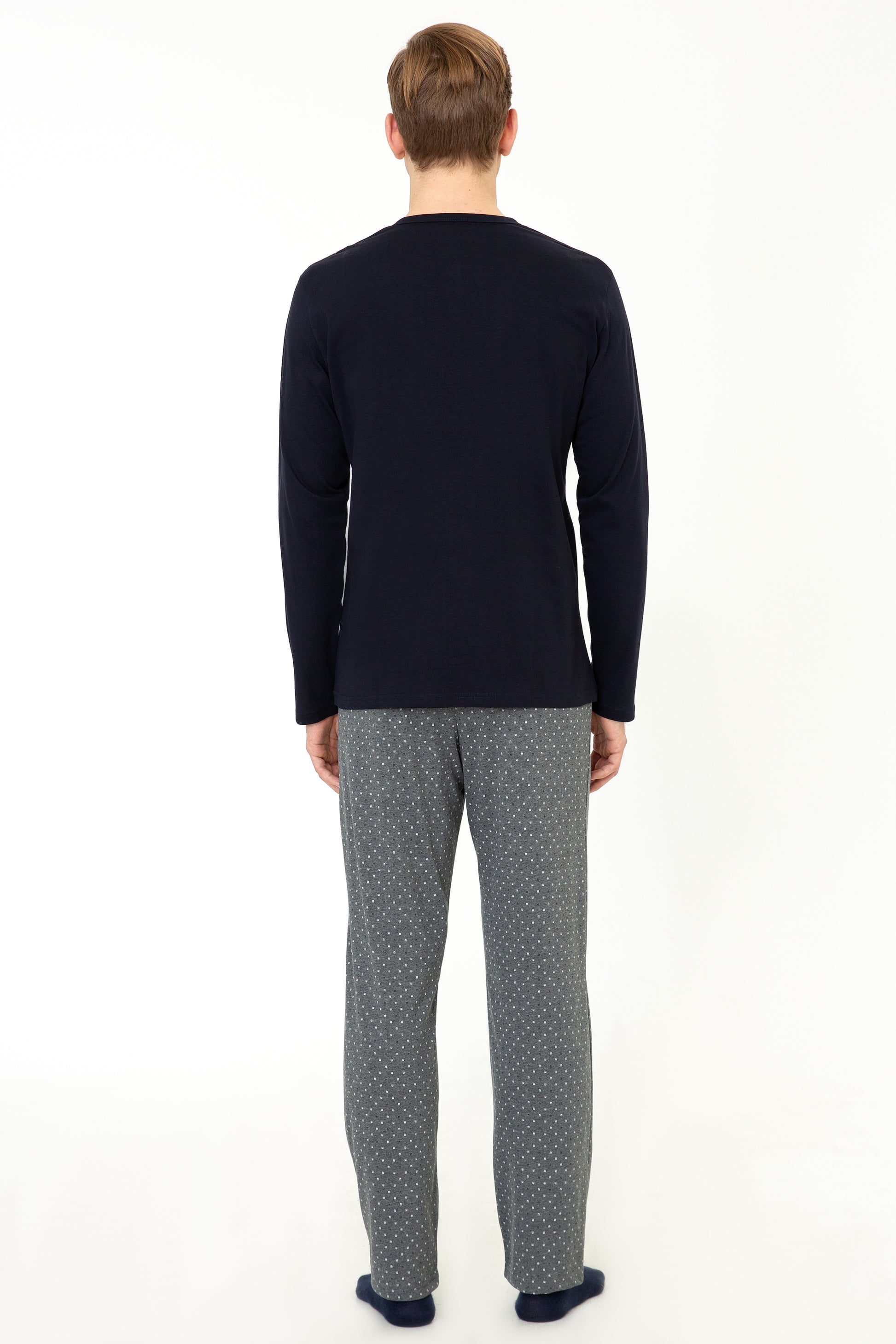 Men's Anthracite Melange Pajama Set