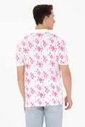 Men's Pink Polo Neck T-Shirt