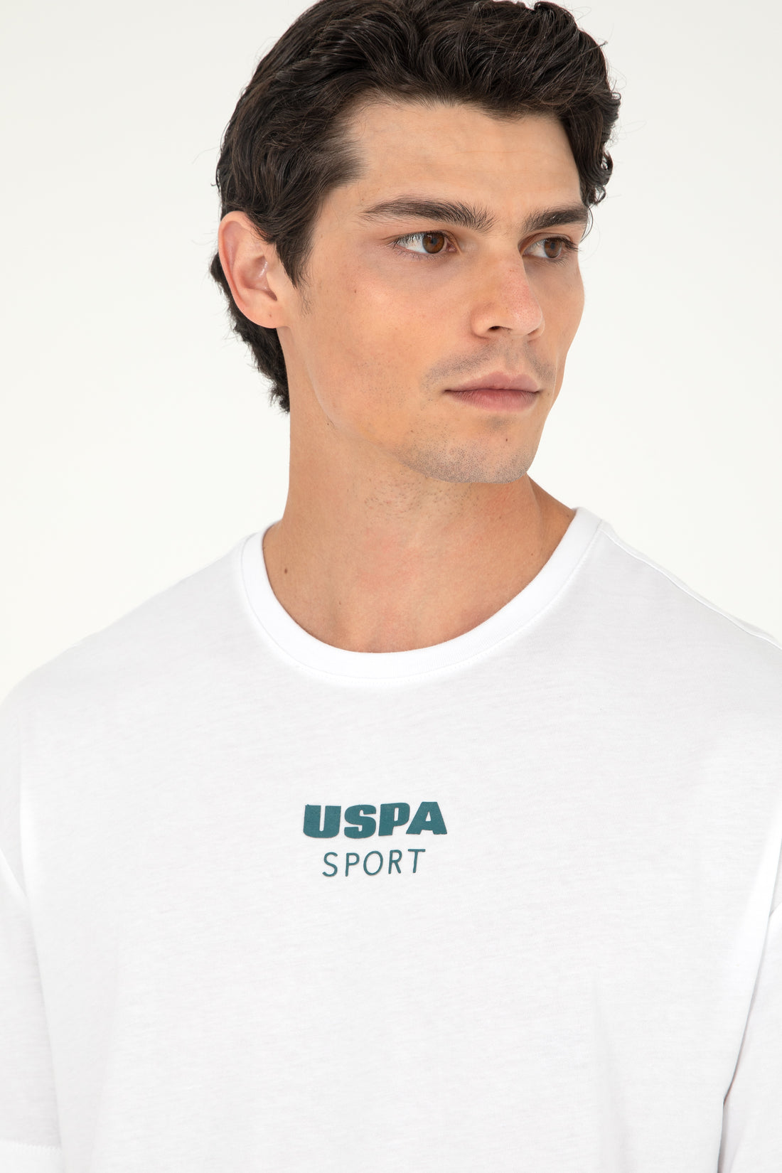 Men's Comfort Fit Crew Neck White T-Shirt