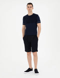 Navy Blue Slim Fit Crew Neck Sweater T-Shirt