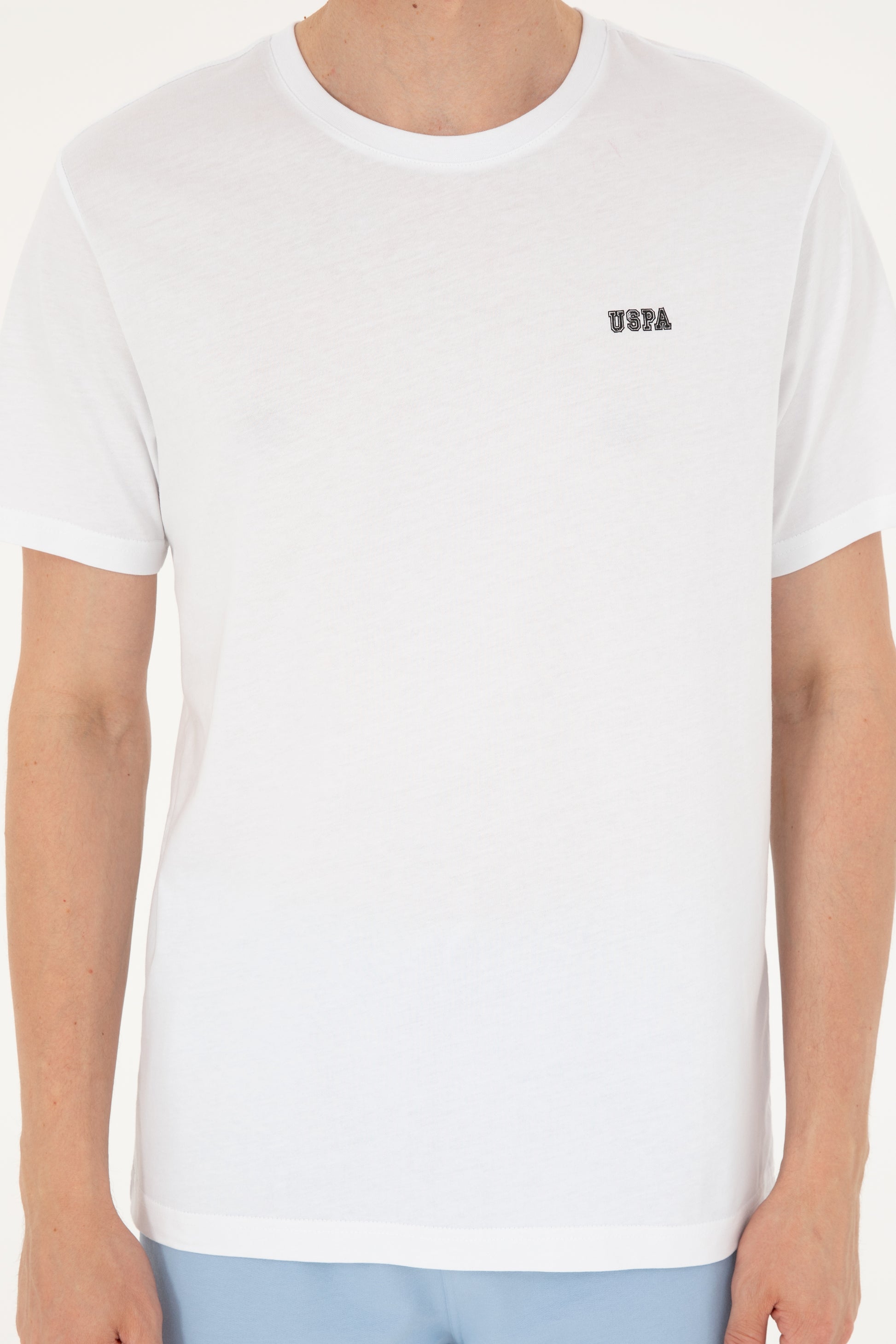 Men's Regular Fit Crew Neck White T-Shirt