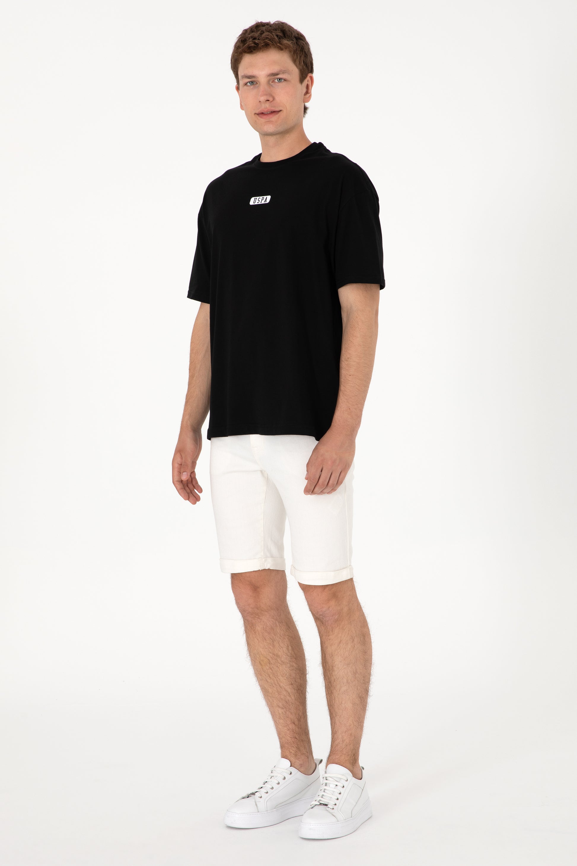 Men's Oversize Fit Crew Neck Black T-Shirt